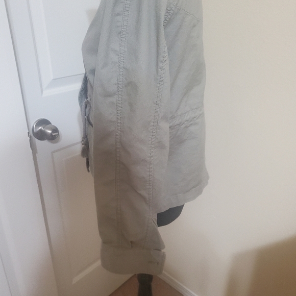 Tommy Hilfiger  Jacket Khaki Zip Button Down Pockets Drawstring - Picture 4 of 9